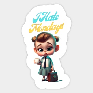 I Hate Mondays Sticker